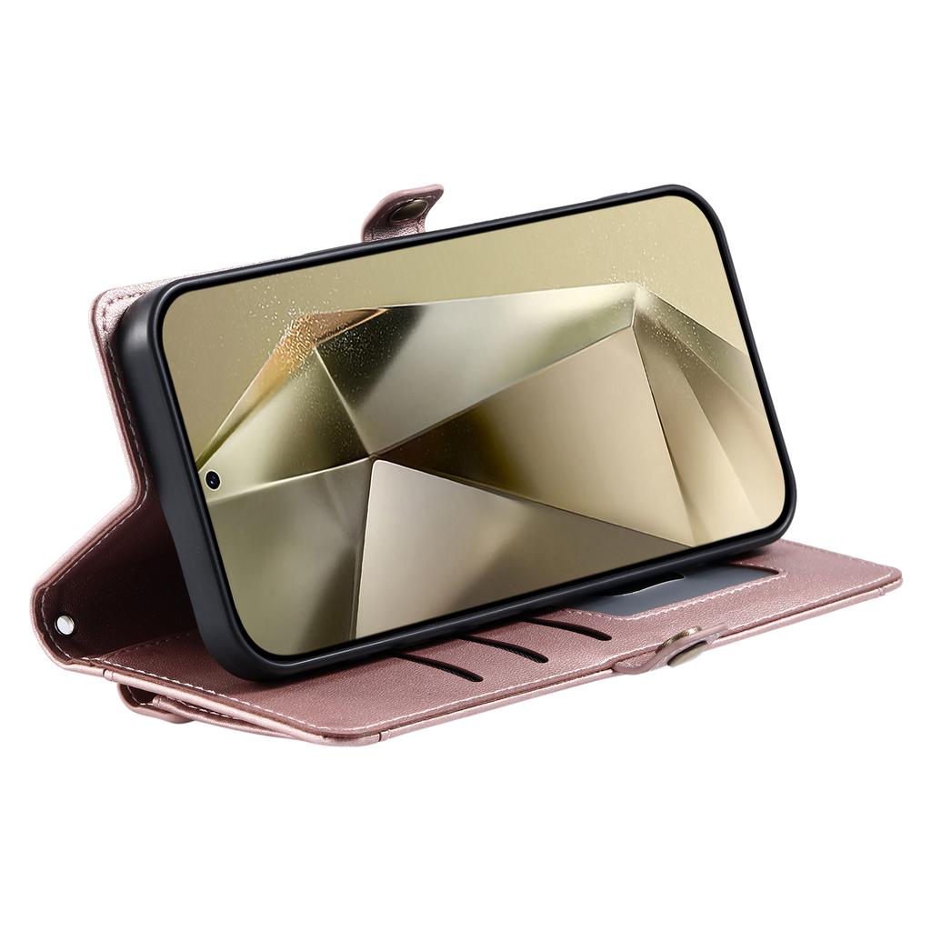 For Samsung Galaxy A17 Leather Case with Wrist Strap Wallet Stand Phone Cover