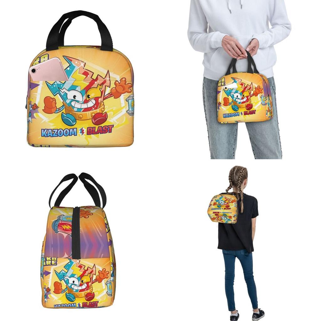 Super Zings Insulated Lunch Bag for Men Women Funny Superzings Storage Food Box Portable Cooler Thermal Lunch Boxes For School