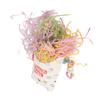 Bird French Fries Toy Colorful Paper Strips Foraging Bamboo Trap Cup Parrot Chewing Toys for Cockatiels Parakeets