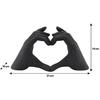Künstlerische Hand-Liebe-Skulptur | Ein herzlicher Ausdruck der Verbundenheit | Verleiht jeder Dekoration Wärme – 1er-Pack, Schwarz