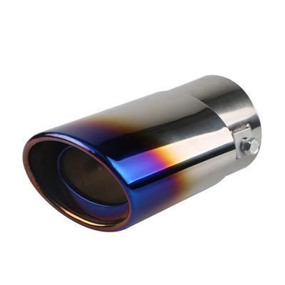 Tobă de eșapament dreaptă 63mm Gât Albastru Arsură Țeavă de eșapament din Oțel Inoxidabil Tobă de eșapament Piese de Modificare Auto 1.5L-2.2L