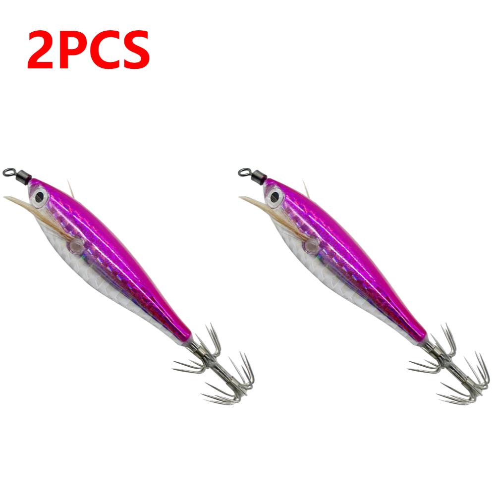 1-10PCS Luminous Fishing Lure Octopus Cuttlefish Fishing Bait Squid Jig Squid Hook Tackle Wood Shrimp Saltwater Fishing Baits