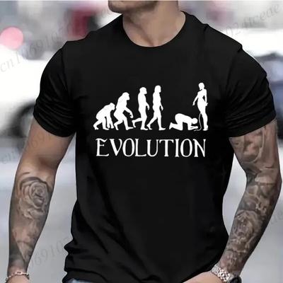 T-shirts för Män Kvinnor Sommar Mode Lös T-shirt Kläder O-hals Kortärmad T-shirt Kläder Roliga BDSM Evolution T-shirts