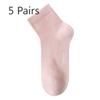 5 Pairs of Women's Summer Thin Cotton Cute Mid Tube Socks