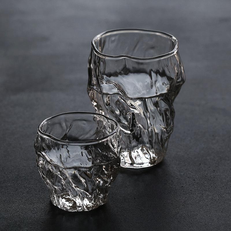Japanese Style Handmade Whiskey Spirit Glass Twist Fold Cup Cocktail Beer Juice Cup Ice Drinking Glass 140ml
