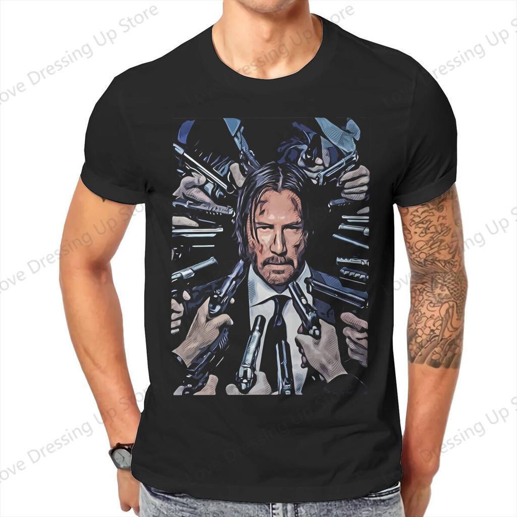 John Wick Film Klassische Kunst T-Shirt Vintage Gothic Unisex T-Shirt Baumwolle Unisex Kleidung