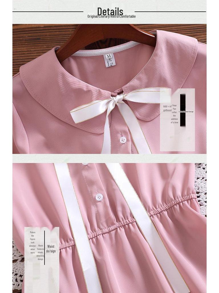 Girls' Korean-Style A-Line Summer Dress - Short-Sleeved, Trendy Princess Design for Kids and Tweens