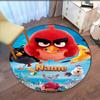 Custom Name Angry Birds Printed Round Rug Carpet Chair Rug Area Rug Entryway Doormats,for Office Chair Living Room Bedroom Kitchen Room.