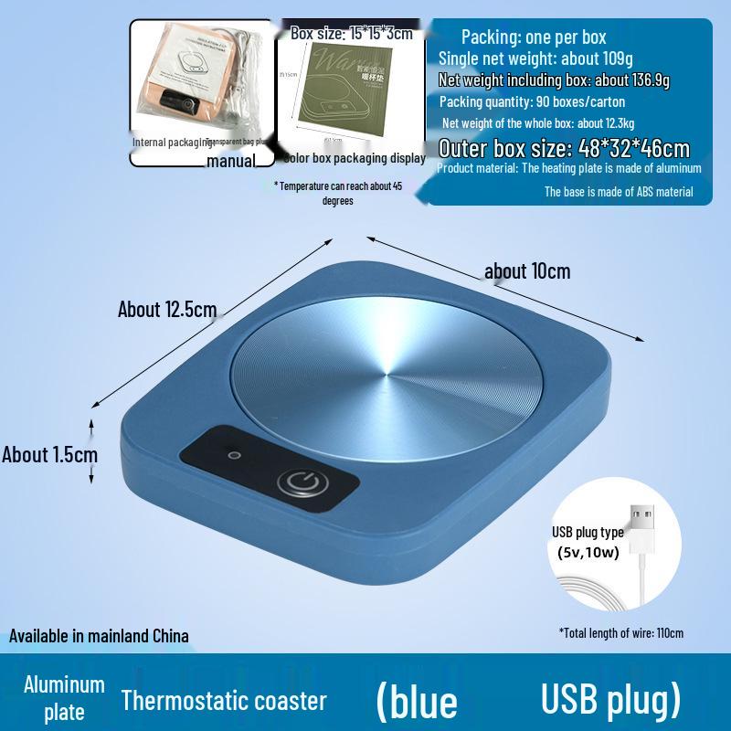 Smart 55° Heating Coaster: Constant Temperature Cup Warmer for Hot Drinks