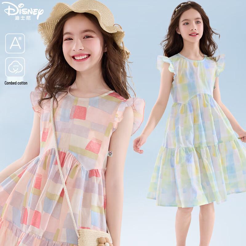 Disney Girls  Summer Pure Cotton Flutter Sleeve Princess Dress 160