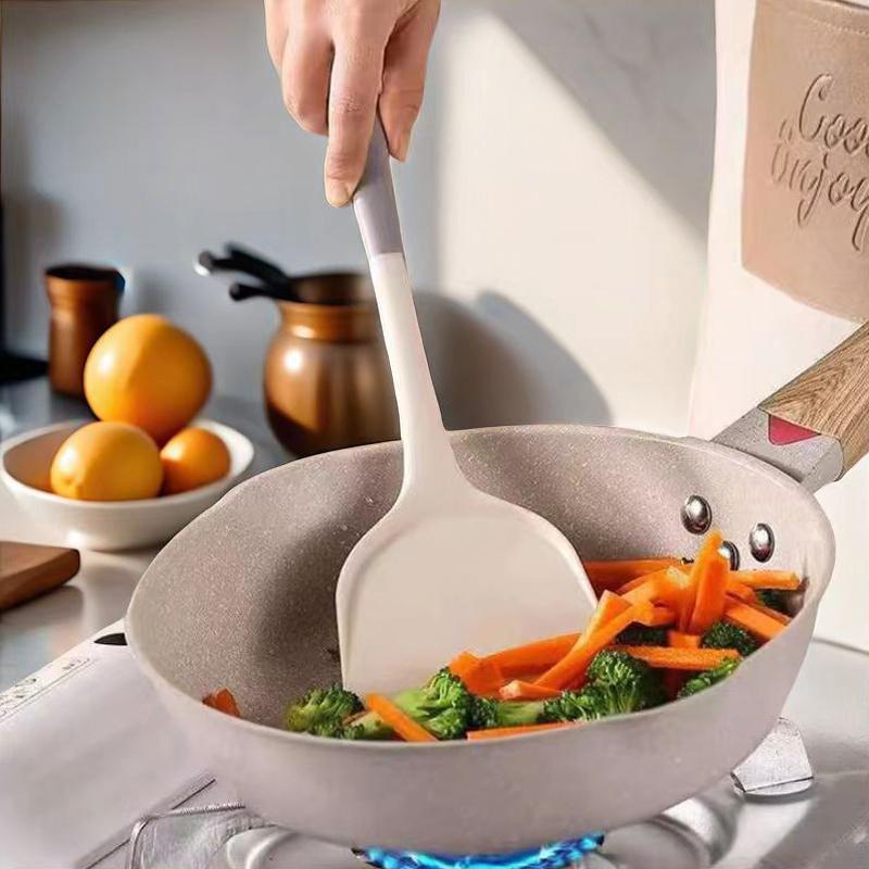 2/3/4Pieces Silicone Kitchen Utensil Set With Non-Stick Pans Silicone Spatula Soup Ladle Slotted Spoon Outdoor Tableware