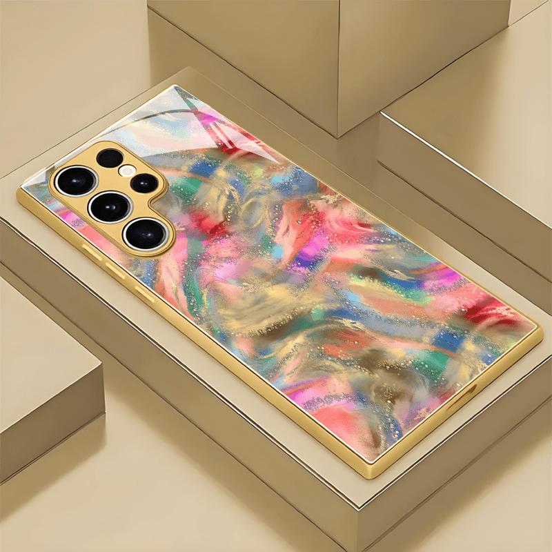 

Высококачественный чехол для телефона Электроокрашенное стекло ТПУ Чехол для телефона для Samsung Galaxy S26 S25 S24 S23 S22 S21 FE, Ultra, Plus Ударопрочный For Galaxy S26