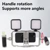 Aluminum Mobile Video Rig with Multiple Mounting Option & Ergonomic Handles Phone Stabilizers Cage set for Steady Shot