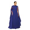 Women's Solid Color Chiffon Pleated Long Dress