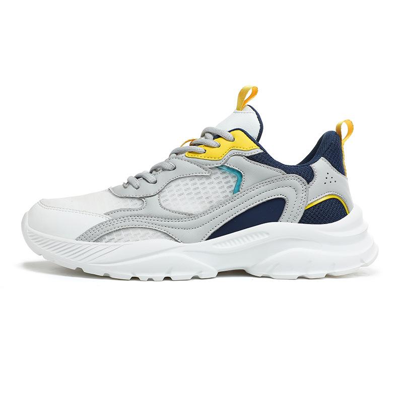 Large size outdoor mesh casual shoes lightweight low-top running sneakers platform dad shoes