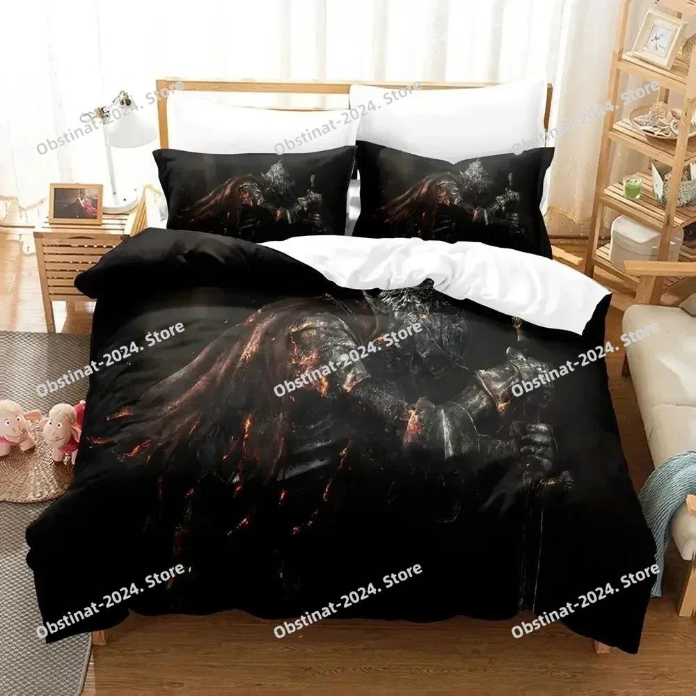 3D Game Dark Souls Comforter Bedding Set Printed Bed Set Duvet Cover Sheet Pillowcase Bed Soft Quilt Cover Full Queen King Size