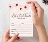 Inkdotpot Pack Of 30, Its Time To Celebrate Join Us Invitations With Envelopes, Geo Blush Floral Greenery Watercolor Invites for Your Wedding
