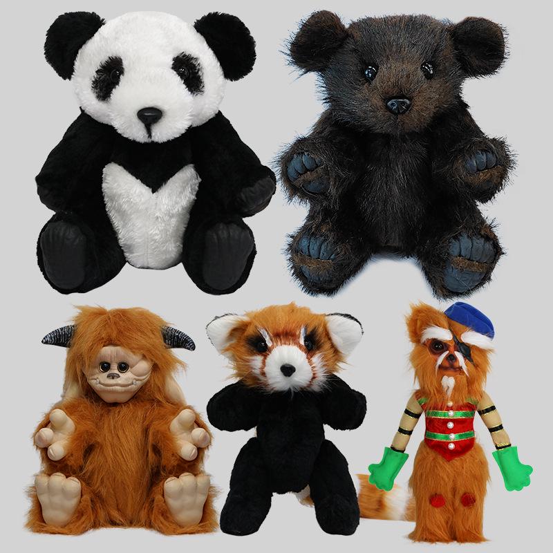 

Giant Plush Toy: Fox, Monkey, Panda, Brown Bear, Raccoon Adjustable Doll - Children s Creative Fun Ornament Standard Size