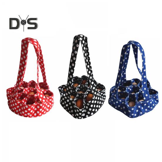 Painted Eggs Collecting Basket with Handle Large Capacity Foldable Design Multifunctional Egg Pouch Portable Eggs Collecting Basket