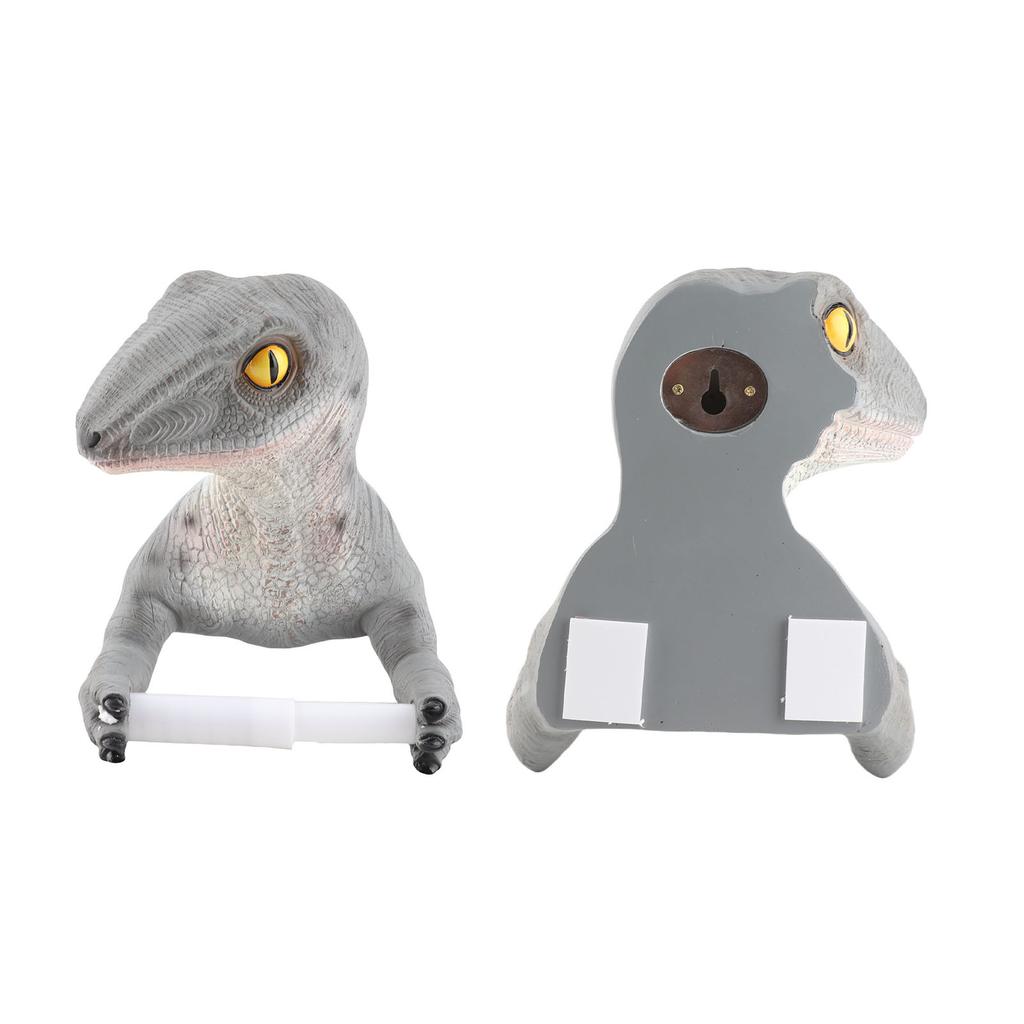Dinosaur Tissue Holder Wall Mount Resin Tyrannosaurus Toilet Paper Rack Bathroom Decor