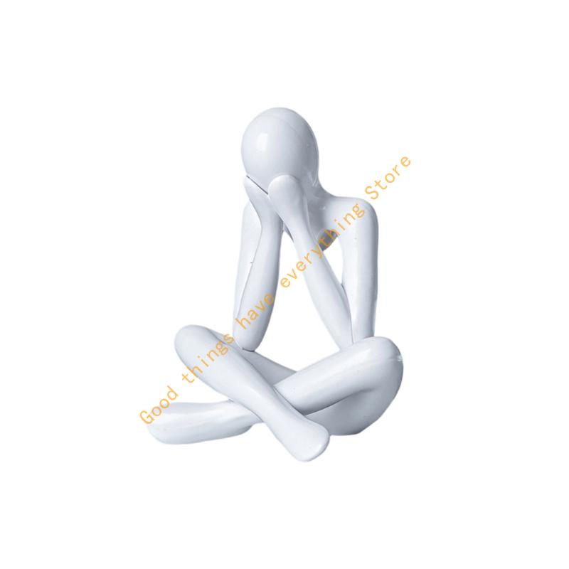 Abstract Figurine Sculpture Modern Art Homes Decors Plastic Statue for Living Room or Office Bookshelf Display 55KF