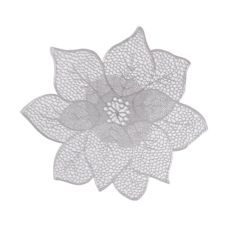 Sottopiatto Fiore di Loto Metallico Impermeabile Resistente al Calore Antiscivolo Per Tavolo da Pranzo Decorazione Matrimonio Festa