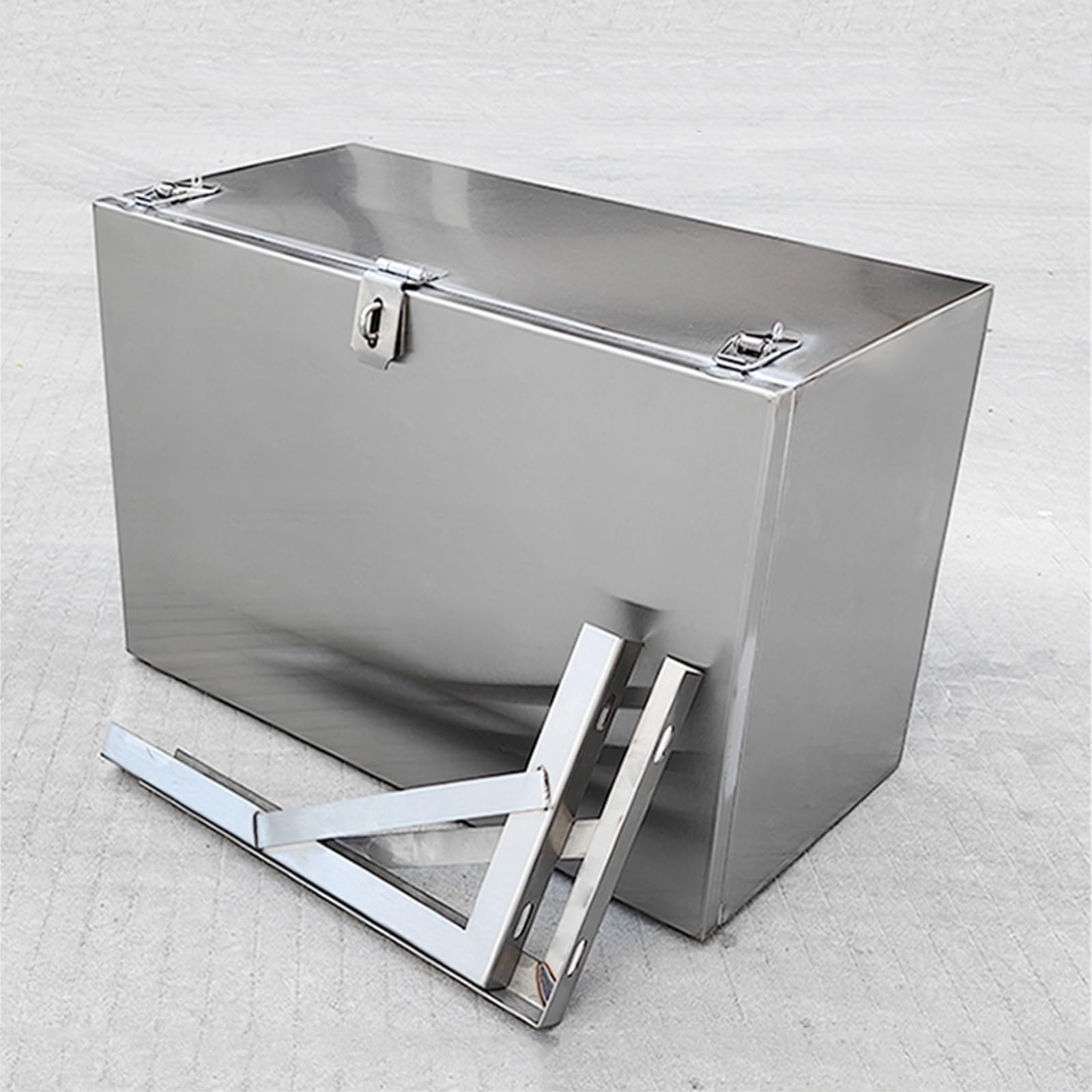 Heavy Duty Stainless Steel Tool Box Tool Box Light Tiger Bed Pickup Truck Bed 50x30x30cm/19.5x12x12in