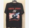 Unisex Shirt Cotton Oversize Large Size Rare Thin Lizzy Band 2003 Gift For Fan Black S 2345XL Unisex