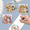 6Pcs Ballet Animals Faith DIY Diamond Painting Greeting Card Rinestone Embroidery Arts Craft Cards Kit Birthday Gift for Friend