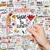 50New Inspirational Spanish Style Personalized Graffiti Stickers Suitable for Suitcases, Skateboards, Refrigerators, Laptops, Et