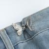 Eleganter Schmetterlings-Taillenstraffer-Knopf für Damen Rock Hose Jeans Taillenstraffer Clip Metallstift Kleidung Befestigung