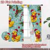 2D Flat Printing,2pcs Christmas Ducklings and Candy Canes Minimalist Chic Curta Semi-Sheer Curta Decorations Inside Use