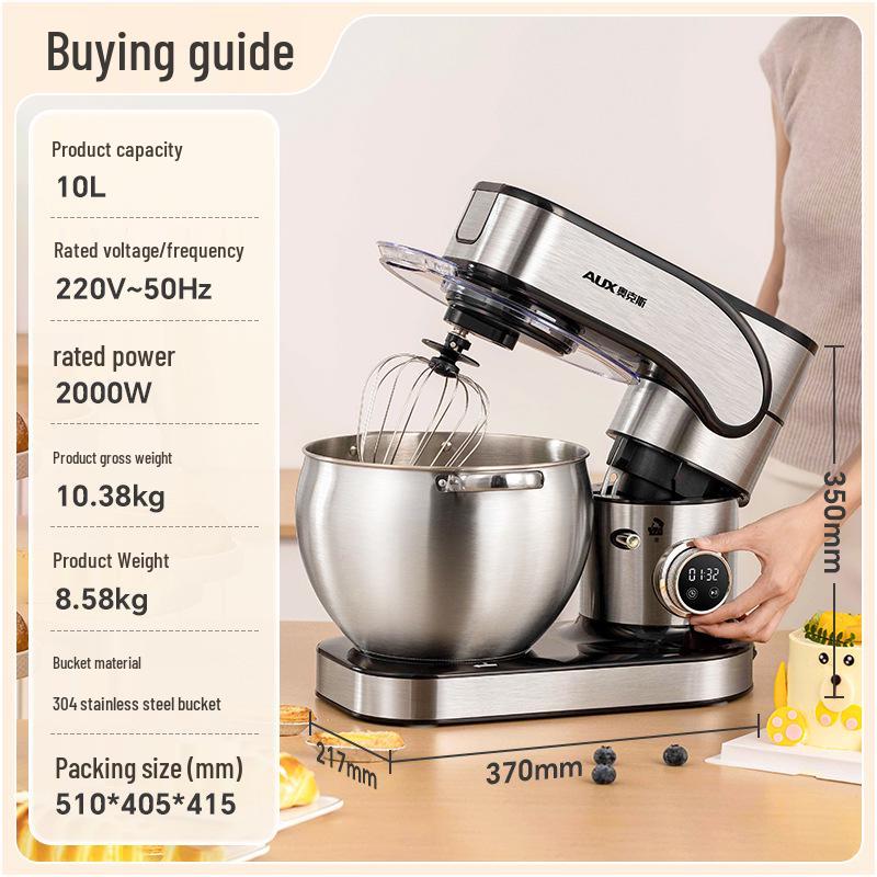 10L Multifunctional Chef Machine: Dough Mixer, Stand Mixer & Egg Beater for Home & Commercial Use