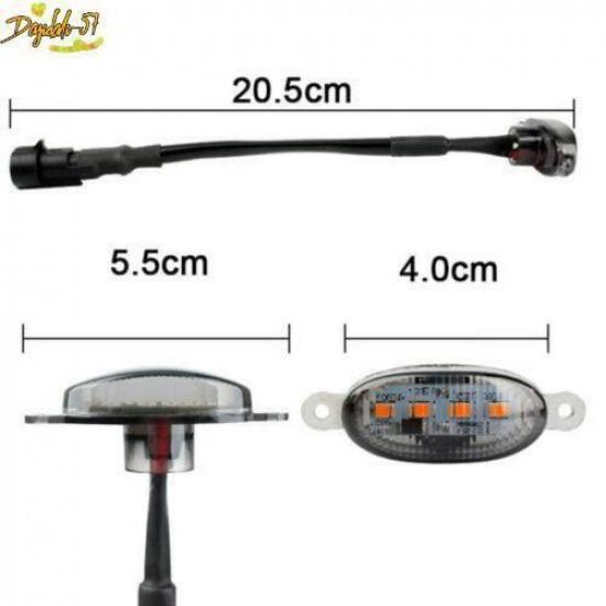 4X LED Grille Amber Light Grill Cover For Nissan Frontier Raptor Style 2005-