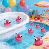 Personalized Name Flamingo Rubber Ducks Custom Text Pink Flamingo Duck Floating Squeaky Bath Toys Pool Party Birthday Party Deco