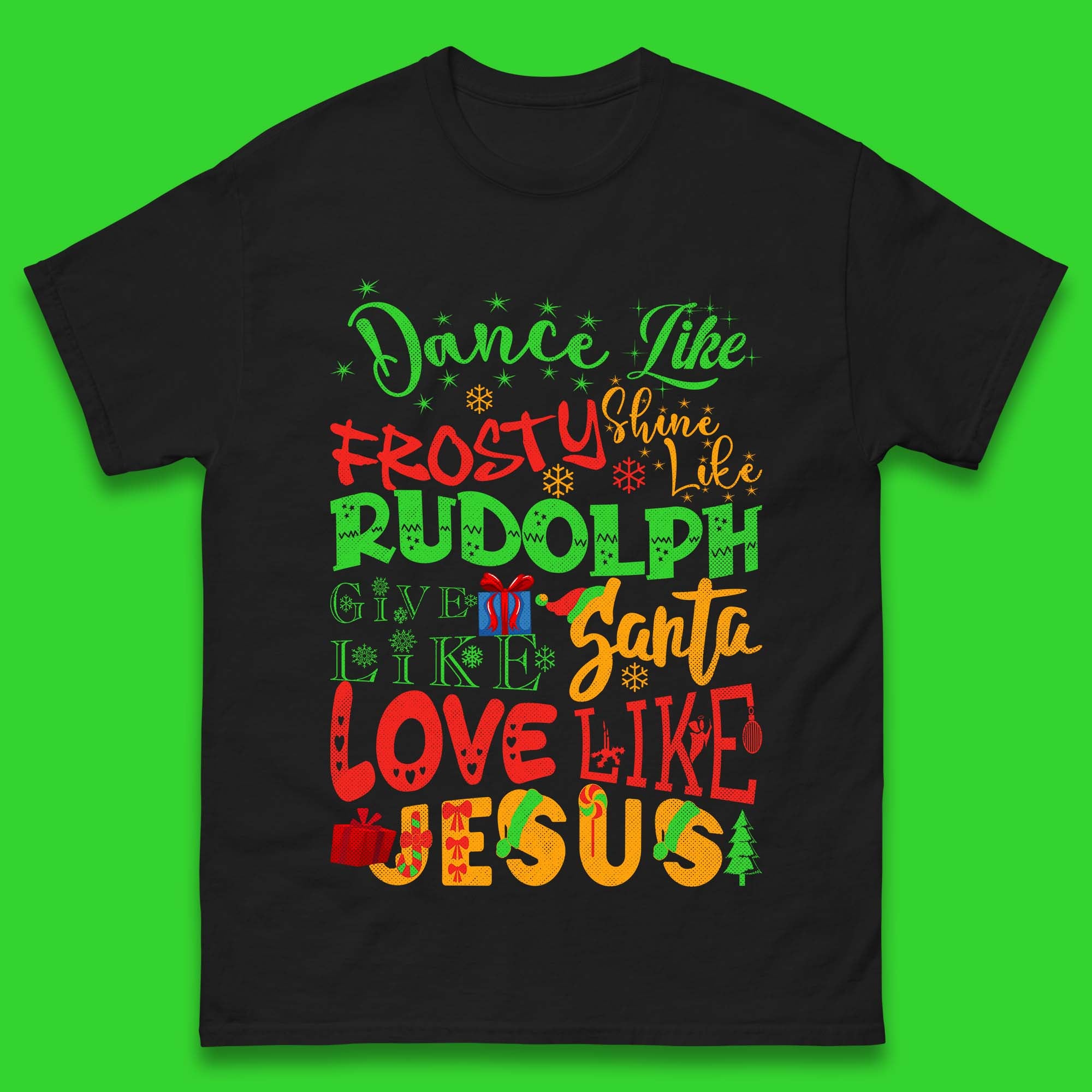 Dance Like Frosty Christmas Mens T-Shirt Womens Tops Tees S