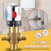 Bathroom Brass PipeThermostat  Faucet Mixing Valve Adjustable Temperature Mixer Valve Water Control Valve For Water Heater
