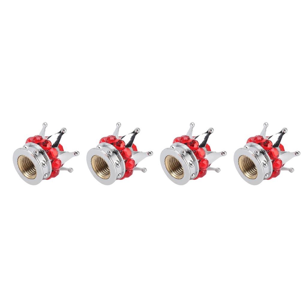 4 Pieces Tire Wheel Stem Valve Cover Crown for Cars Trucks