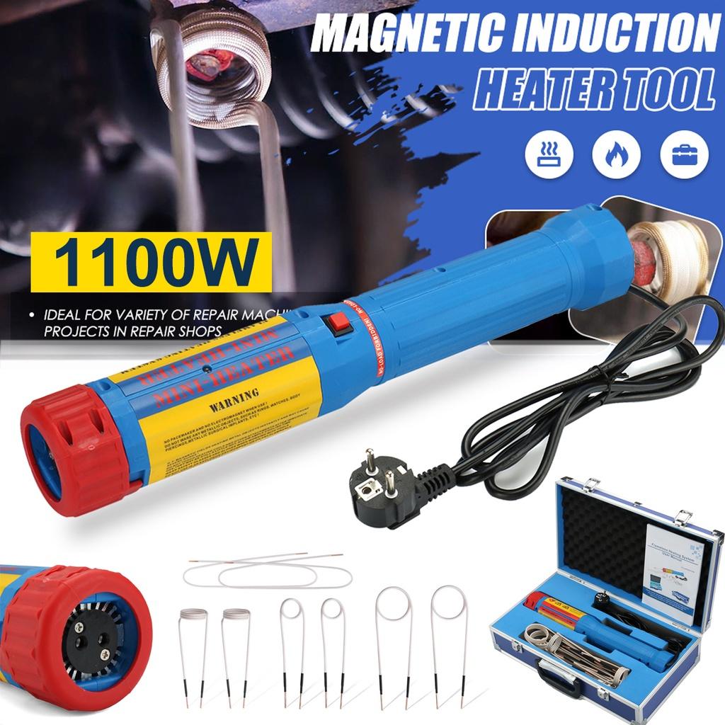 Mini Flameless Electromagnetic Induction Heater With 8 Pieces Coil Kits For Auto Use Bolt Remover Repair Machine 1100W