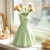 3D Printed Princess Dress shape Vase Romantic Desktop Ornament Flower Ware  Coffee Table