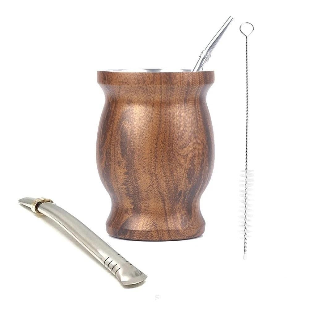 230 ML Yerba Mate Cup Double Wall Straw Cup Fashion Tea Cup Set  Coffee Drinking