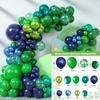 Mori Set Green Latex Balloon Chain Set Vintage Themed Birthday Party Decorative Jungle Set