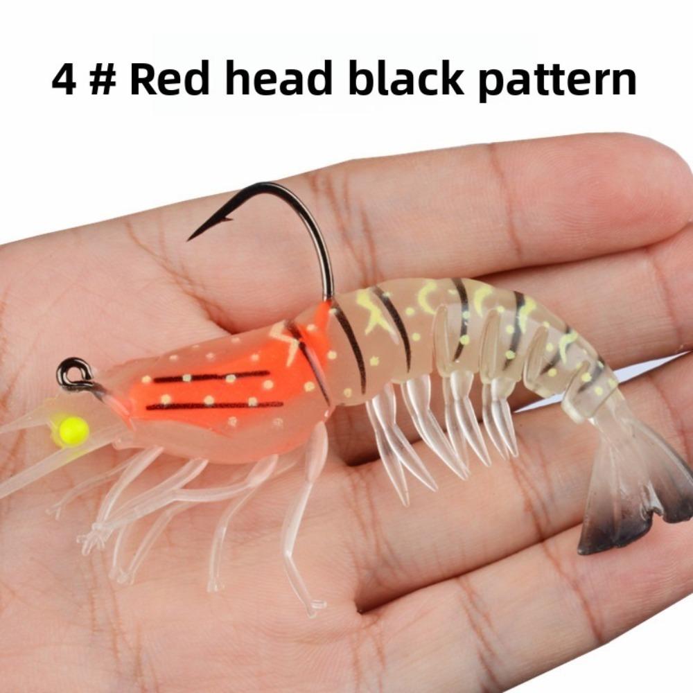 10.5cm12g Lifelike Artificial Shrimp Lure Soft Flat Claw/classic Luminescent Fishing Lure Biomimetic Luminous Design