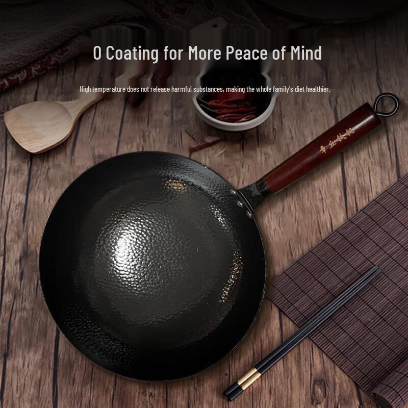 

Jinweide Pre-seasoned Wrought Iron Wok with Wooden Handle