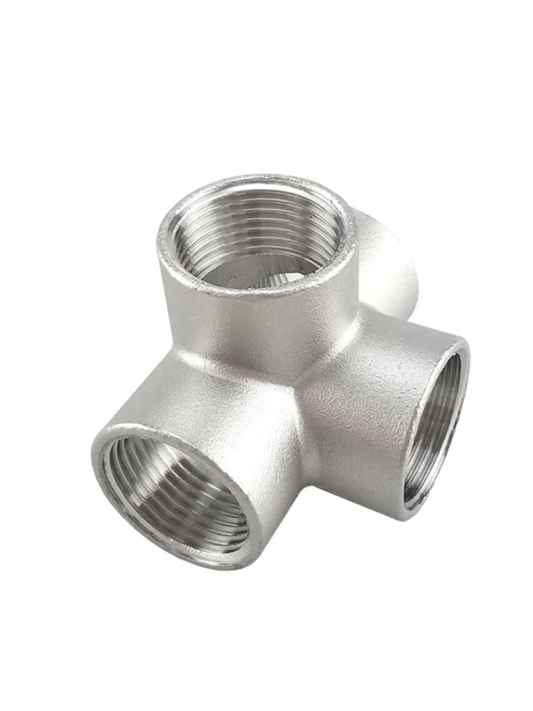 304 Stainless Steel Internal Threaded 3D Tee and Four/Five-Way Connector, DN25 Water Pipe Fittings