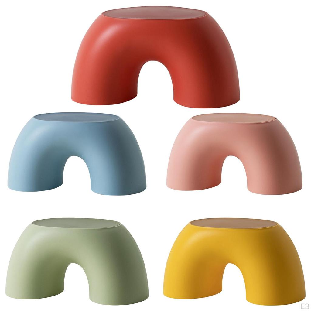 , Jungen und Mädchen, Innen- und Außenbereich, Bogenförmiges Kunststoffdesign, Hocker aus Kunststoff für Kinder