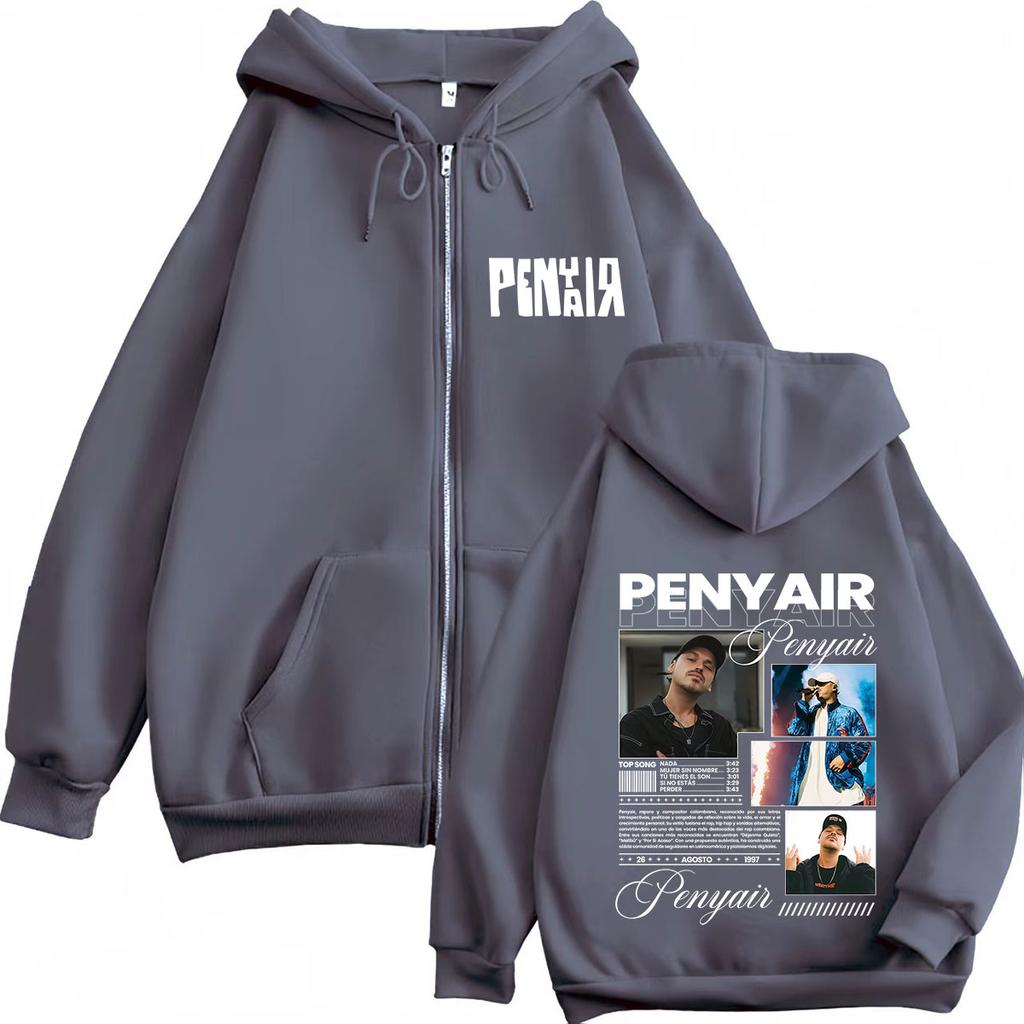 Rapper Penyair Tour Graphic Zipper Hoodie Men Women Hip-hop Sweatshirt Winter Casual Loose High Quality Zip Up Jacket Coat