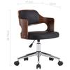 VidaXL Chaise pivotante de bureau Noir Bois courbé et similicuir