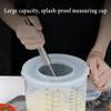 2400ml Large Capacity Baking Measuring Cup with Lid Kitchen Mixing Bowl with handle Transparent Plastic Mixing Cup for Home Tool