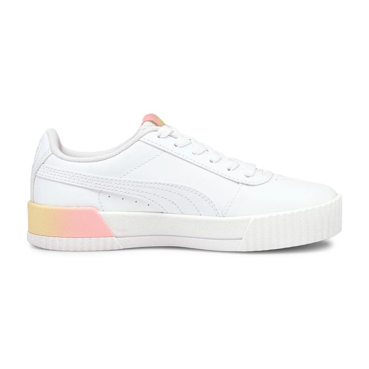 Puma Carina Sports Low-Top Kids Sneakers Kids Sneakers White Yellow 368765-01